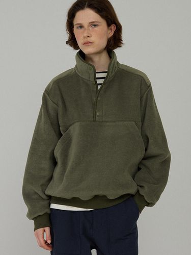 Teddy fleece anorak_khaki - L’EAU - Modalova