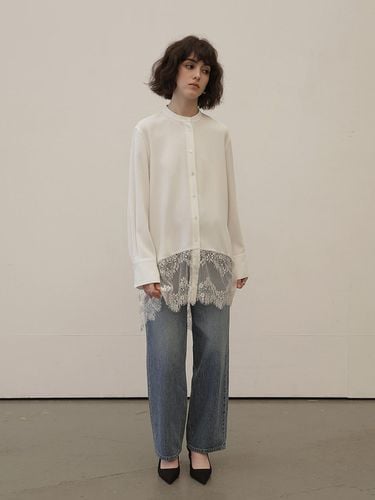 Cheshire Lace Long Shirts (White) - NOMINATE - Modalova