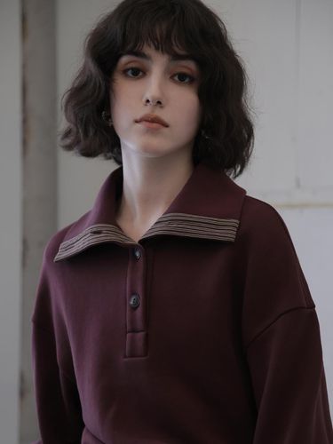 Vintage Veil Sweat Shirt (Burgundy) - NOMINATE - Modalova