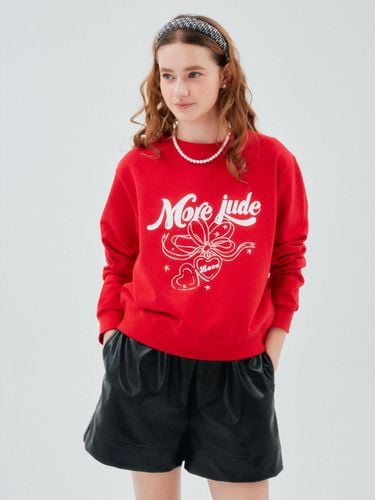 Logo Ribbon Sweatshirt 2color - more jude - Modalova