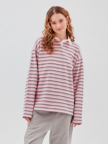 Unique Stripe Collar t - shirt pink - more jude - Modalova