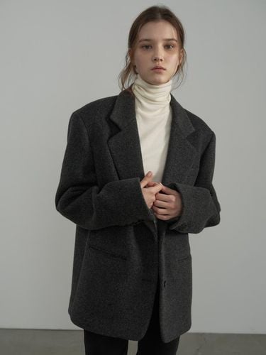 WOOL BLAZER COAT_CHARCOAL - septim - Modalova