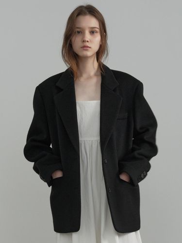 WOOL BLAZER COAT_BLACK - septim - Modalova