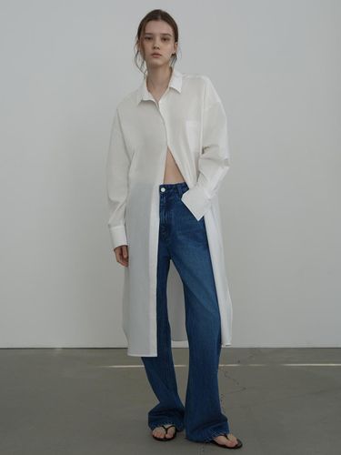 COTTON LONG SHIRT_OFF WHITE - septim - Modalova