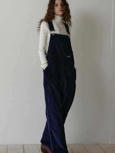 Corduroy Overall pants (Navy) - GREENBUTTER - Modalova