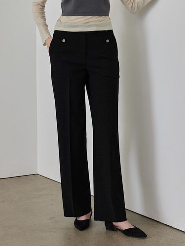 Slim wide Soft Trouser_Black - hyyk - Modalova