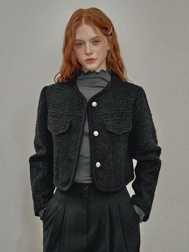 Orteh No Collar d Wool Cropped Jacket ( - TWEE - Modalova