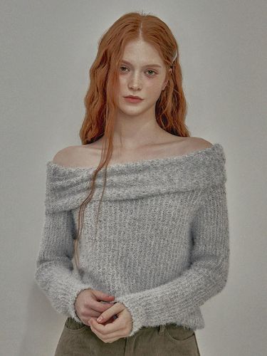 Tampere Soft Off-Shoulder Fur Knitwear - TWEE - Modalova