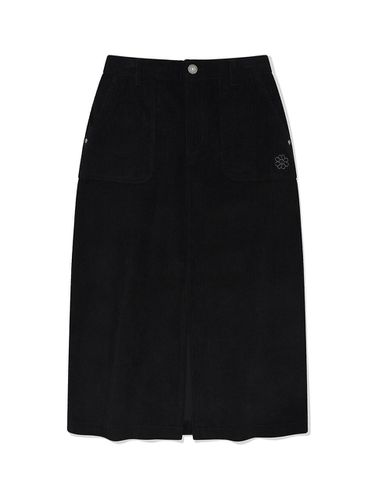 Women's corduroy long skirt black - Wacky Willy - Modalova