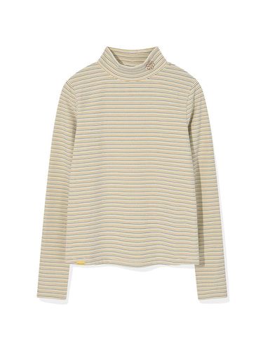 Women's Stripe Long Sleeve T-Shirt Cream - Wacky Willy - Modalova