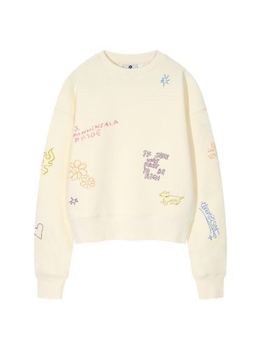 Women's graphic sweatshirt cream - Wacky Willy - Modalova