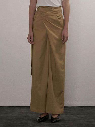 Ilusel] Strap Wrap Wide Pants Beige ILS24FAPT001B - ILLUSELLE - Modalova