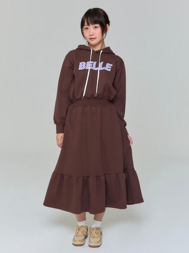 BELLE HOODED LONG DRESS - BROWN - ADORE BELLE - Modalova