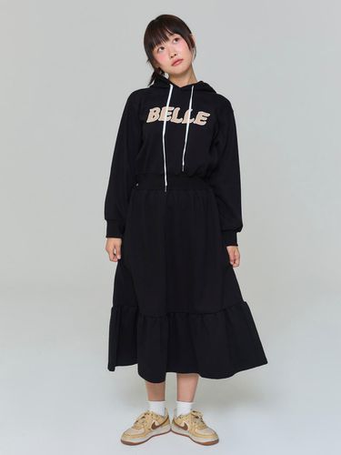 BELLE HOODED LONG DRESS - BLACK - ADORE BELLE - Modalova