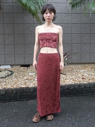 Hove Long Skirt_Wine - nuuanu - Modalova