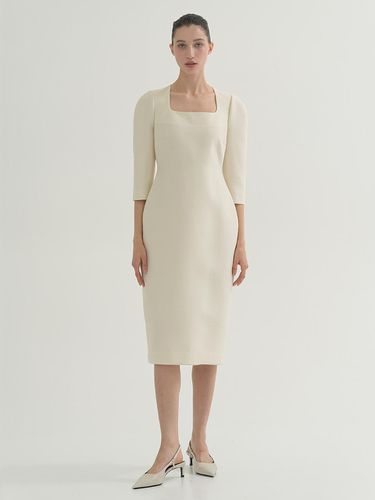 Mikado Silk Volume Midi Dress - UIJI - Modalova