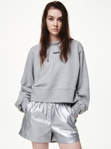 CROPPED SWEATSHIRT_MELANGE GRAY - Bquiet - Modalova