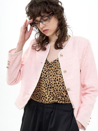 CROPPED TWEED JACKET_PINK - Bquiet - Modalova