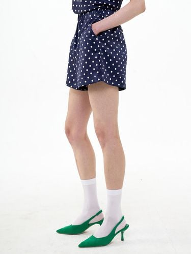 BANDED SATIN SHORTS DOT_NAVY - Bquiet - Modalova