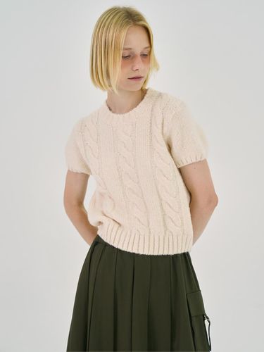 Soft Cable Half Sleeve Knit - RAVEROUS - Modalova