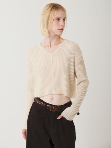 Y - Neck Cropped Knit Cardigan - RAVEROUS - Modalova