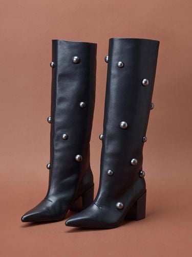 Stud long boots ()_DG3BW24514BLK - SUECOMMA BONNIE - Modalova