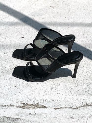 TONE_black Mesh Material Sandal Heel - ATTITUDE;L - Modalova