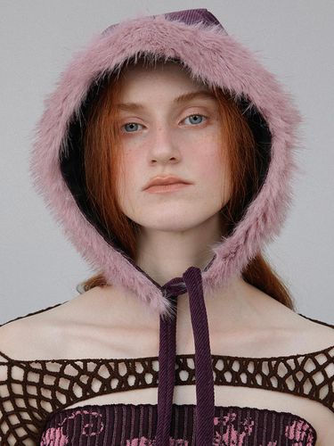 FUR BONNET HAT_PURPLE - AWESOME NEEDS - Modalova