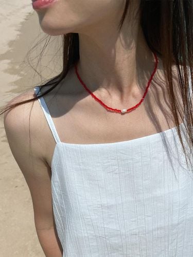 PEARL Glass Beads Necklace (Red) - DEFINE OTHER - Modalova