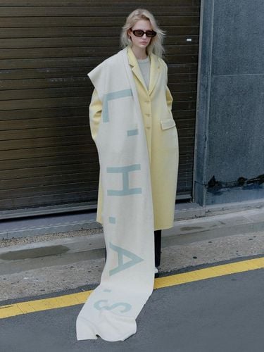 LOGO JACQUARD MUFFLER_YELLOW - L’H.A.S - Modalova