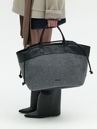 TWO WAY FELT BIG BAG_MELANGE GRAY - L’H.A.S - Modalova