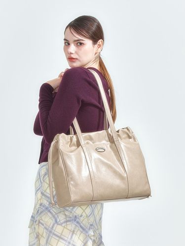 TRAWSTRING TOTE BAG, BEIGE - BADGIGI - Modalova