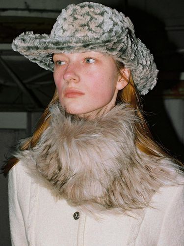 FEDORA HAT_FUR KHAKI - AWESOME NEEDS - Modalova