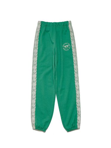 Lace jogger pants [GREEN] - DELICCENT - Modalova