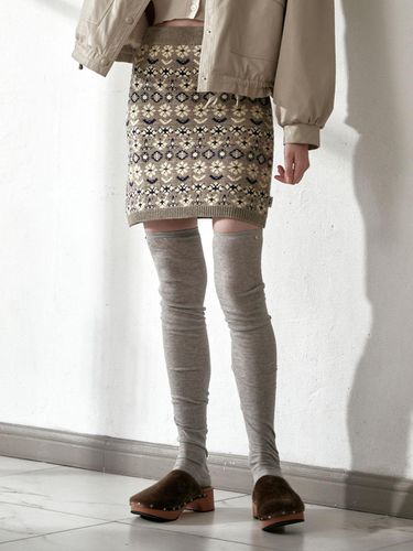 PATTERN Volume Skirt [BEIGE] - DELICCENT - Modalova