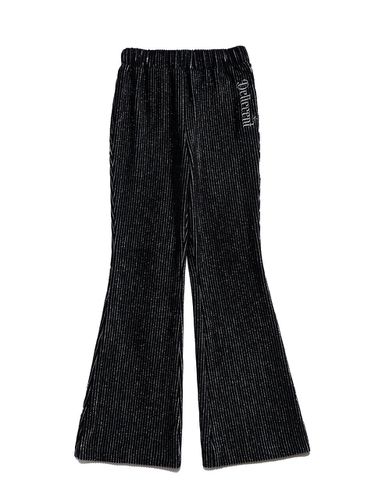 Corduroy Velvet Bootcut Pants [BLACK] - DELICCENT - Modalova