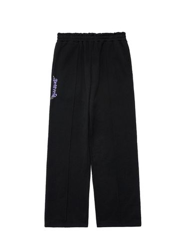 Napping tight hotfix wide pants [BLACK] - DELICCENT - Modalova