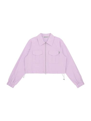 BANDING cropped shirt on the hem [LIGHT VIOLET] - DELICCENT - Modalova