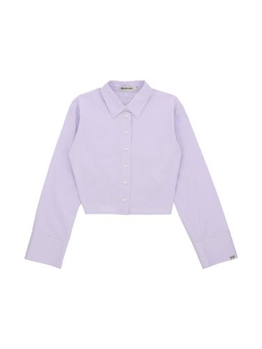 Back-banded cropped shirt [LIGHT VIOLET] - DELICCENT - Modalova