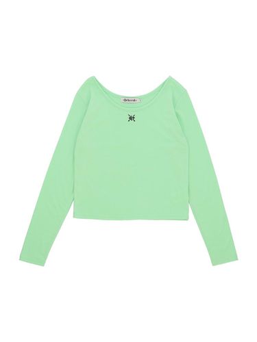 U Neck Slim T-shirt [YELLOW GREEN] - DELICCENT - Modalova