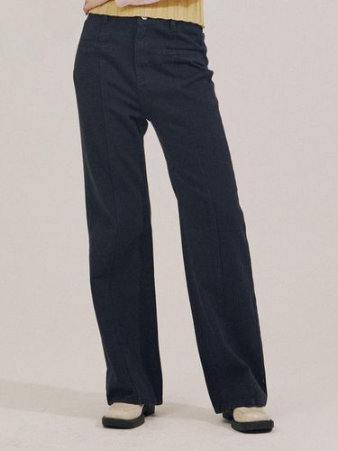 Wide bootcut pants [NAVY] - DELICCENT - Modalova