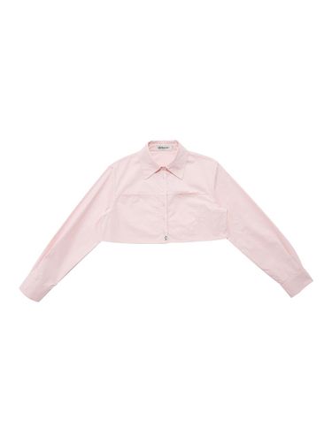 Two-Pocket Crop Shirt [PINK] - DELICCENT - Modalova