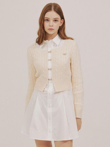 Two Shirring Shirt dress [IVORY] - DELICCENT - Modalova