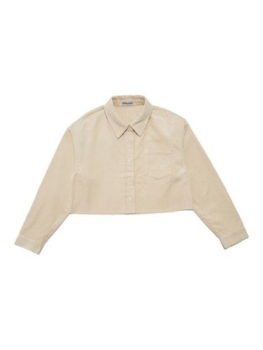 Corduroy Loose Cropped Shirt [BEIGE] - DELICCENT - Modalova