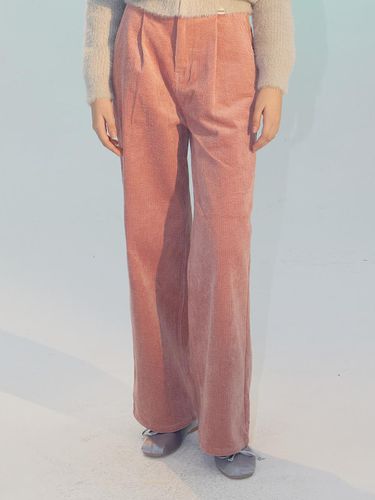 Corduroy one-tuck pants [INDIE PINK] - DELICCENT - Modalova