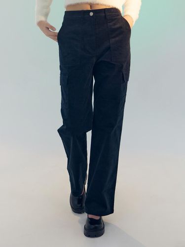 Corduroy Cargo Pants [NAVY] - DELICCENT - Modalova