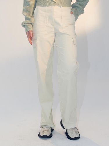 Corduroy Cargo Pants [IVORY] - DELICCENT - Modalova