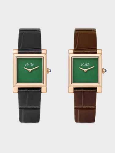 Doris Rosegold/Green leather (2 type) - Ven&Qu - Modalova