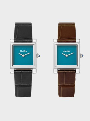 Doris Silver/Teal leather (2 type) - Ven&Qu - Modalova