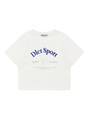 Crop T-shirt [IVORY] - DELICCENT - Modalova